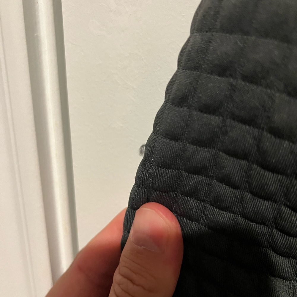 NOBULL Men's Dark Gray Quilted Zip-Up Sweater - Picture 4 of 4